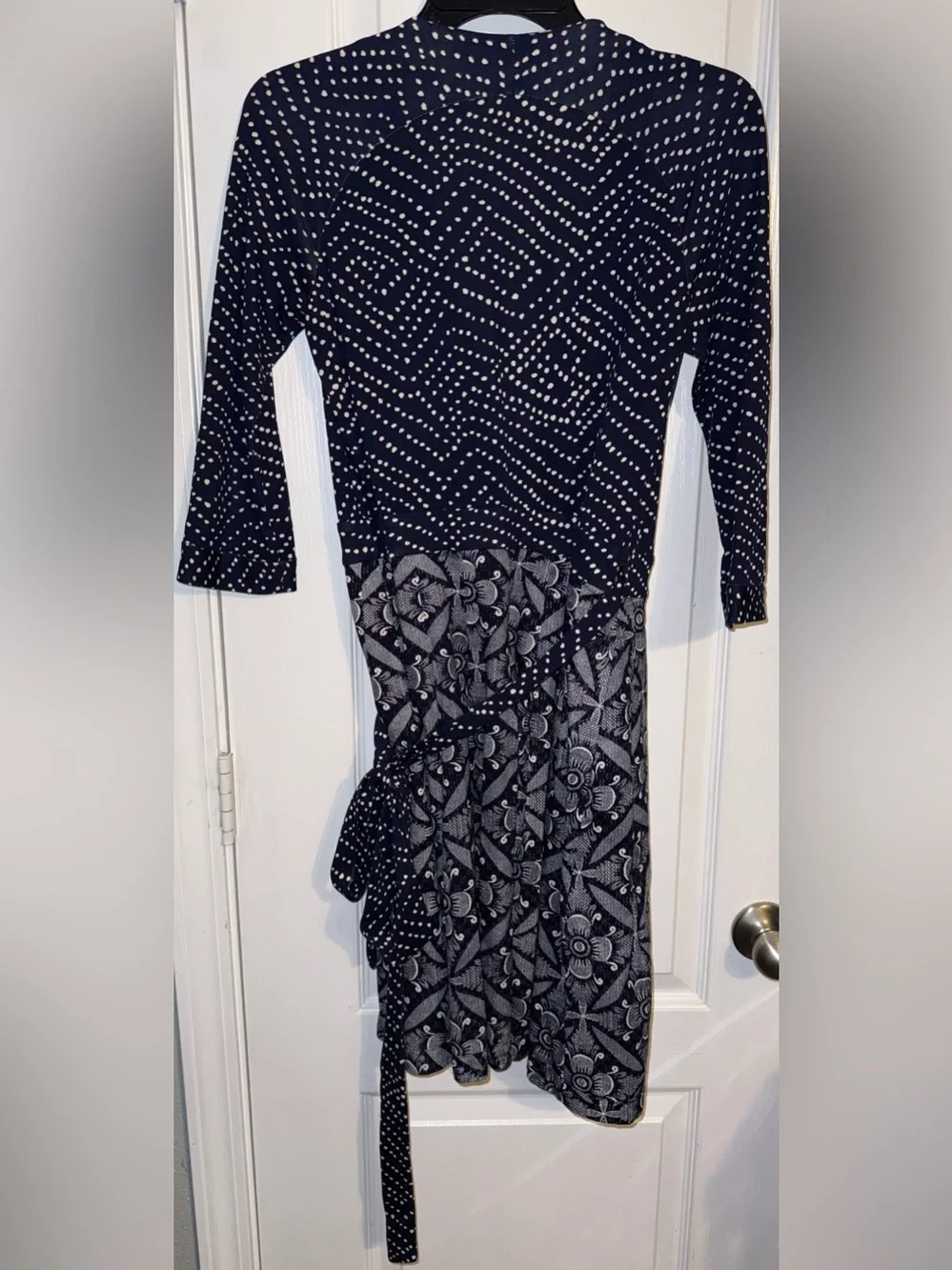 Diane Von Furstenberg Jewel Polka Dot Floral Wrap Dress Size 2